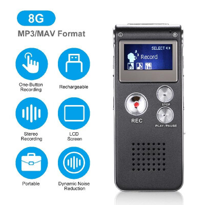 

N28 8GB16GB Digital Voice Recorder Mini Portable LCD Screen Rechargeable Telephone Audio Recorder MP3 Player Dictaphone