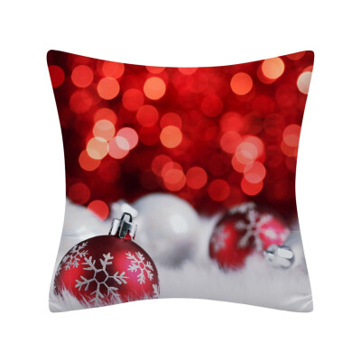 

Tailored Christmas Pillow Case Glitter Polyester Sofa Throw Cushion Cover Home Decor