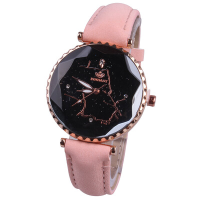 

Womens quartz watch pattern personality Korean fashion leather