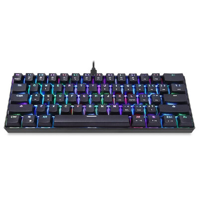 

MOTOSPEED CK61 RGB Mechanical Gaming Keyboard Kailh BOX Blue Switches Keyboard 61 Keys Anti-ghosting with Backlight for Gaming Bla
