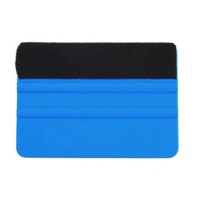 

2 Pcs Blue Car Vinyl Wrap Decal Squeegee Film Tool Scrapers With Soft Felt Edge