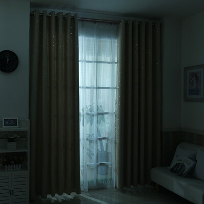

Toponeto Starry sky Curtain Tulle Window Treatment Voile Drape Valance 1 Panel Fabric