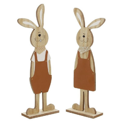 

Christmas Wood Figurine Festival Easter Rabbit Shape Statue Animal Garden Sculpture Outdoor Fences Lawn Yard Decoration Figurines