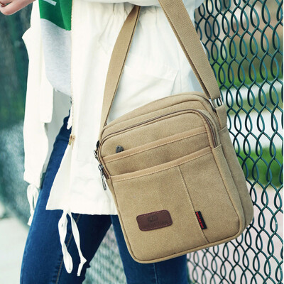 

Tailored Fashion Neutral Canvas Solid Color Outdoor Shoulder Bag Sports Messenger Bag