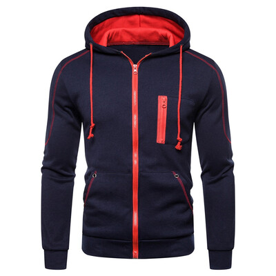 

Toponeto Men Autum Winter Long Sleeve Hooded Sweatshirt Zipper Outwear Tops Blouse