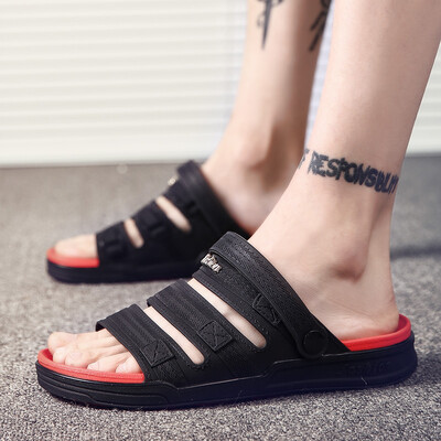 

2019 summer new sandals&slippers outdoor wear mens youth non-slip beach two wear trend mens tide half drag