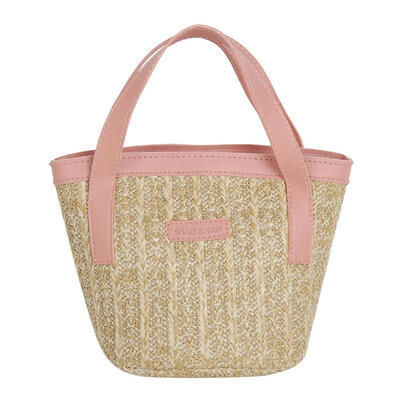 

Straw Shoulder Messenger Bucket Handbags Women Crossbody Top-handle Bags