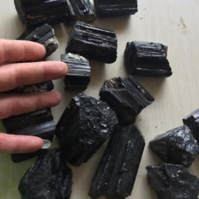 

Rough Black Tourmaline Mineral Specimen Raw Gemstone Crystal Reiki Metaphysica