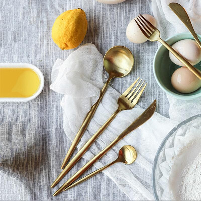 

Hot Sale 4 Pcs Set Dinner Flatware Cutlery Set Forks Spoons Western Kitchen Dinnerware 18 8 304 Premium Stainless Steel Home Part