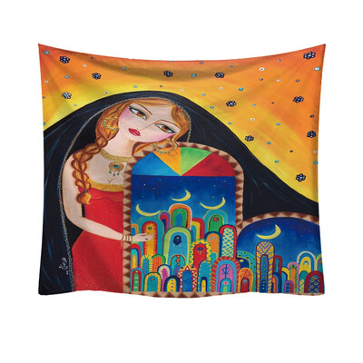 

Toponeto Fashion Tapestry Creative Pattern Fresh Style Decorative Tapestry Home Decor
