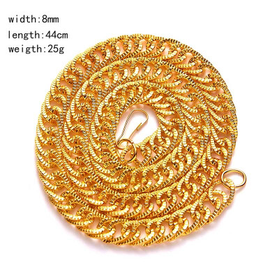 

Hip Hop Men Necklace Punk Exaggerated Gold Color Curb Cuban Long Necklace Curb Snail Link Chains Necklace Mens Jewelry 44cm