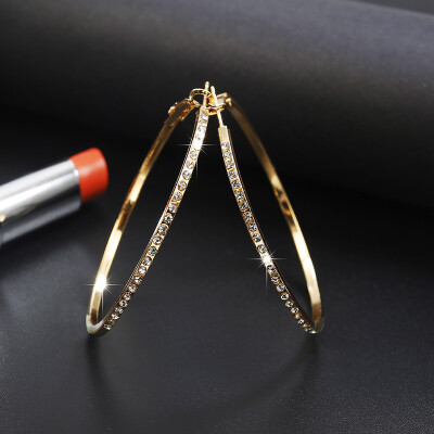 

Aretes de mujer modernos 2018 new design with zircon big earrings earrings generous summer gift Korean earrings for women