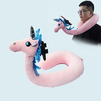 

Neck Pillow Phone Holder Cute Cartoon Flexible U-Shape Neck Support Lazy Bracket Dinosaur Giraffe Travel Home Pillow