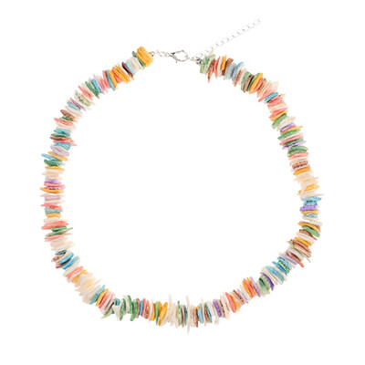 

Fashion Chic Colorful Shell Necklaces Gold Silver Color Chain Seashell Necklace For Women Summer Beach Shell Choker Jewelry