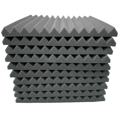 

Gobestart 10Pcs Acoustic Foam Panel Sound Stop Absorption Sponge Studio KTV Soundproof