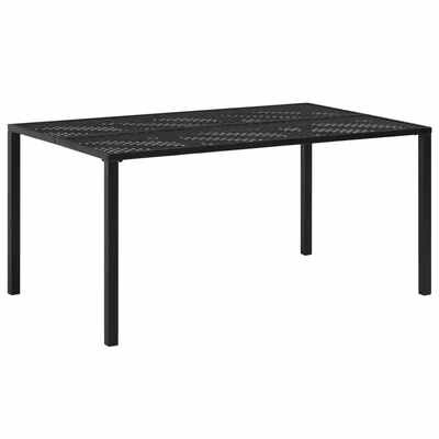 

Outdoor Dining Table Steel 591"x354"x283" Black Mesh