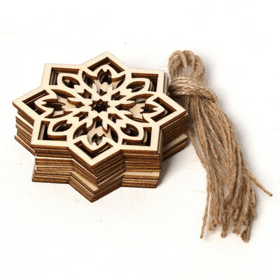 

Eid al-Fitr Islamic Wooden DIY Handmade Hanging Ornament For Church Decoration Crafts 10 pCS