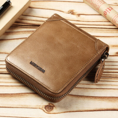 

Tailored Men Wallets Coin Purse Clutch Hasp Retro Short Wallet package multi-card holder