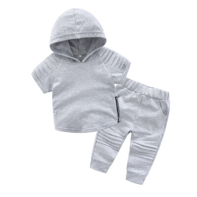 

Children Sets Hoodie Boys Clothes Autumn Short-sleeved Cotton suit children Two-piece