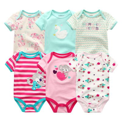 

6PCS Newest Baby Clothing Set Baby Girls Clothes Roupas de bebe Unicon Newborn Babywear Baby Boys Clothes Bodysuits Rompers