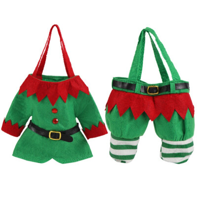 

Christmas Candy bag Santa Claus Clothes Pants Gift Elf clothes Candy bag Festive Christmas Decorations Kids Toys Gift Bags Hold