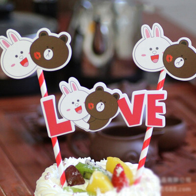 

FUNNYBUNNY cartoon children birthday cake flag