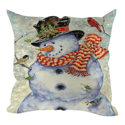 

Siaonvr Christmas Pillow Cover Pillowcases Decorative Sofa Cushion Cover Home Decoration