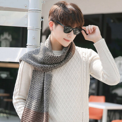 

Gobestart Winter Men Women Long Warm Soft Scarf Thickening Knitting Couples Scarf