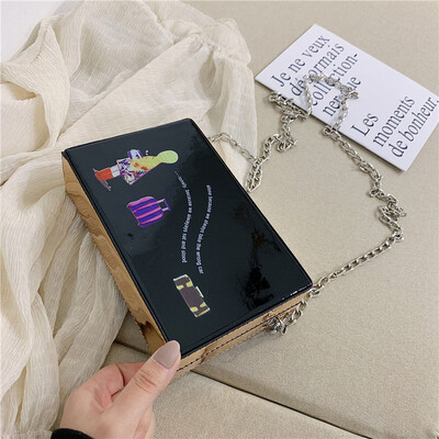 

Ins super fire bag female 2019 new wave Korean fashion box bag wild chain shoulder slung small square bag