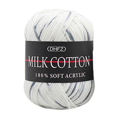 

Toponeto Colorful Hand Knitting 50g Knitting Crochet Milk Soft Baby Cotton Wool Yarn A