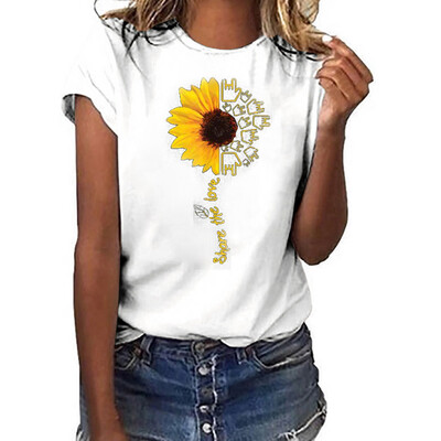

Starmoon Women Girls Plus Size Lips Print Short Sleeved T-shirt Blouse Tops