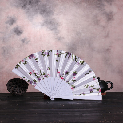 

Siaonvr Best Chinese Style Dance Wedding Party Lace Silk Folding Hand Held Flower Fan