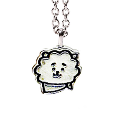 

KPOP BTS Bangtan Boys Same paragraph Cartoon Pendant Necklace Alloy Couple Necklace Best Gift for ARMY
