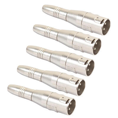 

5Pcs 3Pin XLR Male to 14in 635mm Female Jack Audio Cable Mic Cord Adapter