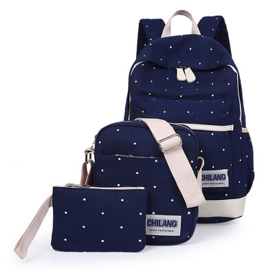 

3PcsSets Korean Casual Women Backpacks Canvas Book Bags Preppy Style School Back Bags for Teenage Girls Composite Bag backpack