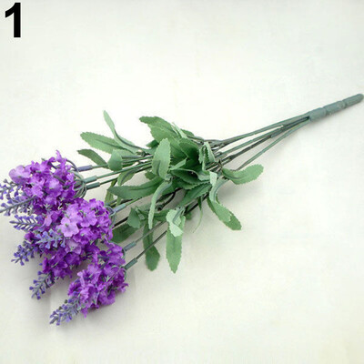 

10 Heads 1 Bouquet Faux Silk Lavender Fake Garden Plant Flower Home Decor