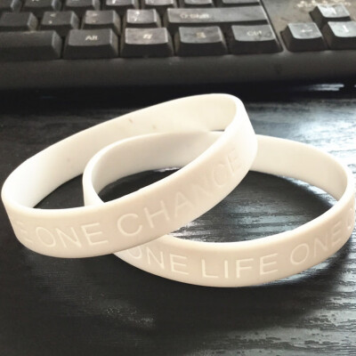 

One Life One Chance Letter Silicone Bracelets Bangles For Unisex Women Men Sports Wristbands