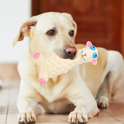 

Greensen 3 Pcs Durable Latex Squeaky Cute Sheep Shape Dogs Pets Teeth Cleaning Grind Chew Bite Toy
