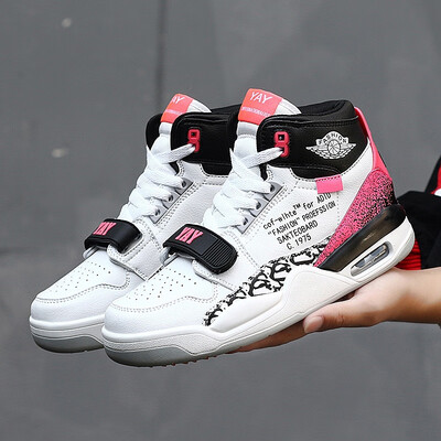 

Fashion air cushion shoes mens couples tide shoes casual wild running shoes high to help non-slip basketball shoes