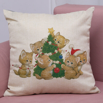 

Tailored New Christmas Cotton Linen Pillow Case Sofa Cushion Cover Home Decor