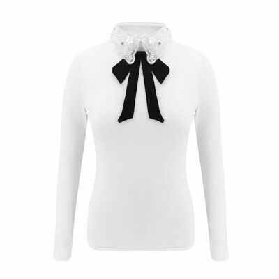 

Women Fashion T-Shirts Slim Lace Long Sleeve Party Blouses t Shirt Ladies Tops