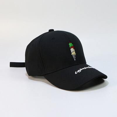 

Hat Female Korean Version Baitao Duck Tongue Cap Summer Ice Cream Embroidered Baseball Cap Ladies Outdoor Sunscreen Sunhat