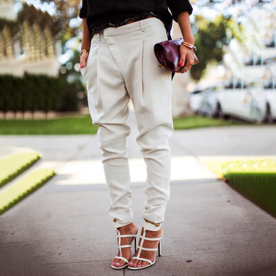 

Women Plus Size Summer Loose Trousers Lady Elastic High Waist Harem Casual Pants