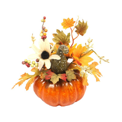 

New Hot Artificial Pumpkin Halloween Decorations Maple Leaf Home Decoration Halloween Thanksgiving Autumn Ornament Props