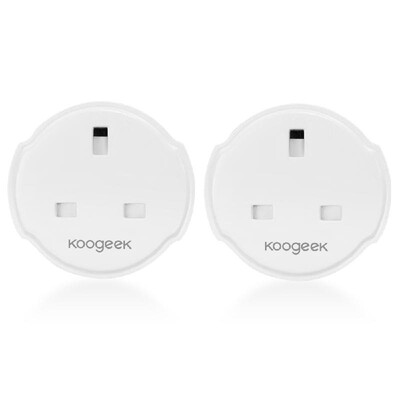 

Koogeek WiFi Smart Plug Wireless UK Plug Smart Socket Koogeek Life APP Remote Control with Big OnOff Switch Button Voice Control