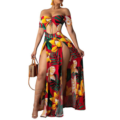 

Summer Women Maxi Long Party Casual Beach Dress Sleeveless Sexy-V Cocktail BOHO