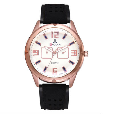 

Men Fashion Leisure Watches Male PU Leather Quartz Business Analog Watch