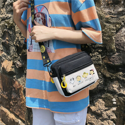 

Net red small bag womens bag summer summer air canvas womens mini-broadband single-shoulder slant bag