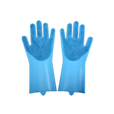 

Magic Silicone Dish Washing Gloves Kitchen Silicone Gloves Food Grade Dishwashing Gloves for Cleaning Car Pet Brush Rose RedPurp