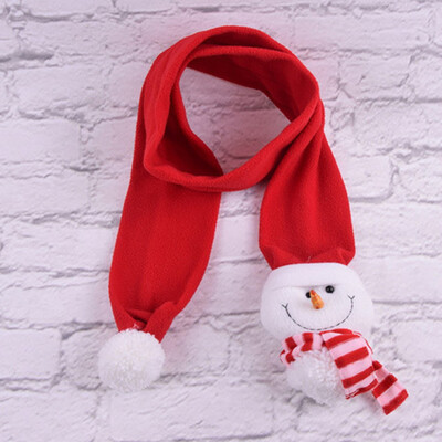 

Gobestart Unisex Funny Christmas Santa Claus Neck Fleece Knitted Scarves Shawl Scarf